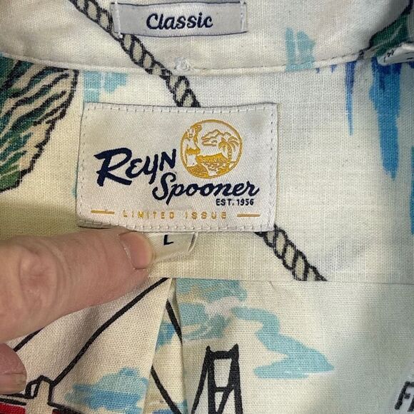 Reyn Spooner Multicolor Classic Pacific Cup Race 2022 Button Up Shirts Large - Picture 3 of 10